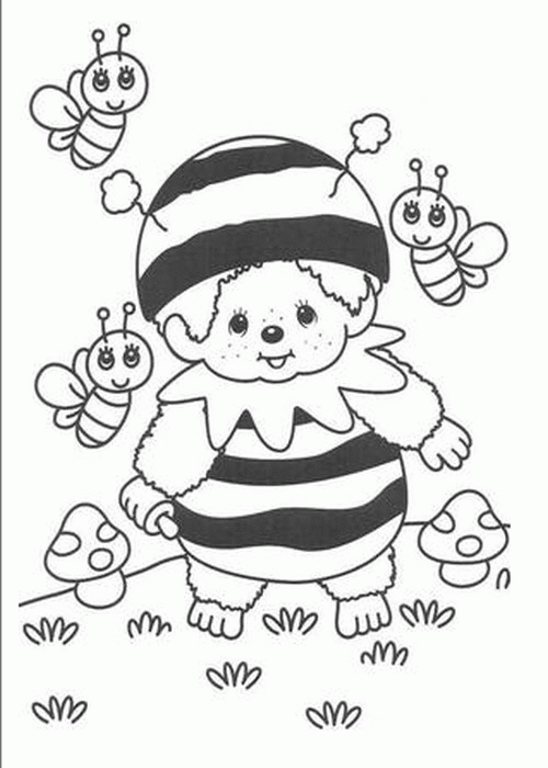 Pszczoły kolorowanki